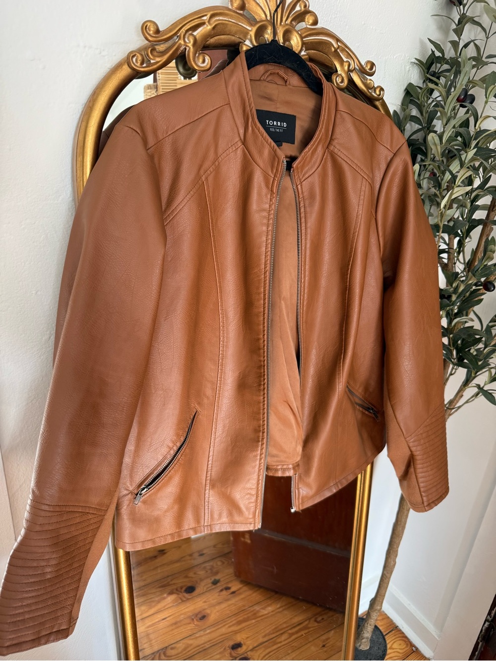Torrid Tan Faux Leather Moto Jacket